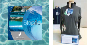 画像：真水、海水で生分解するフリース「Biopile」